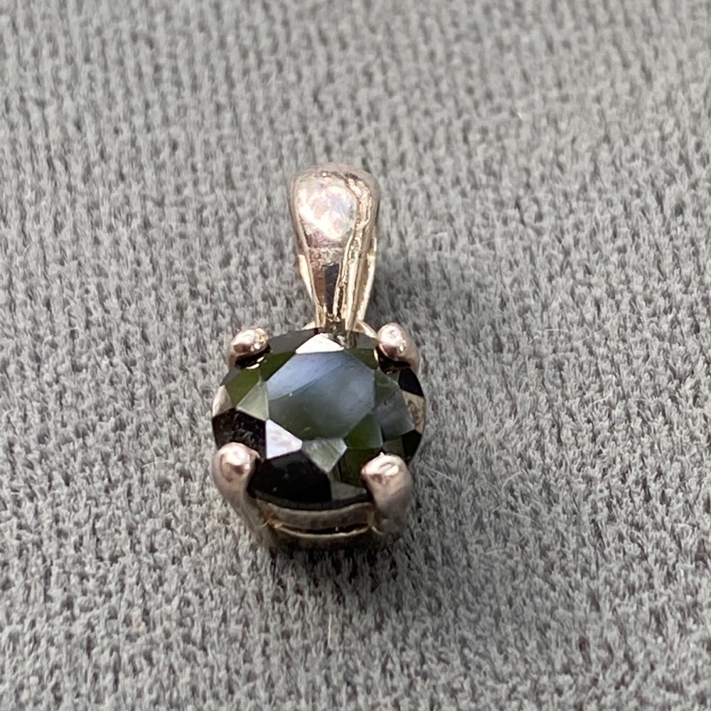 Sterling Silver Smokey Topaz Drop Pendant